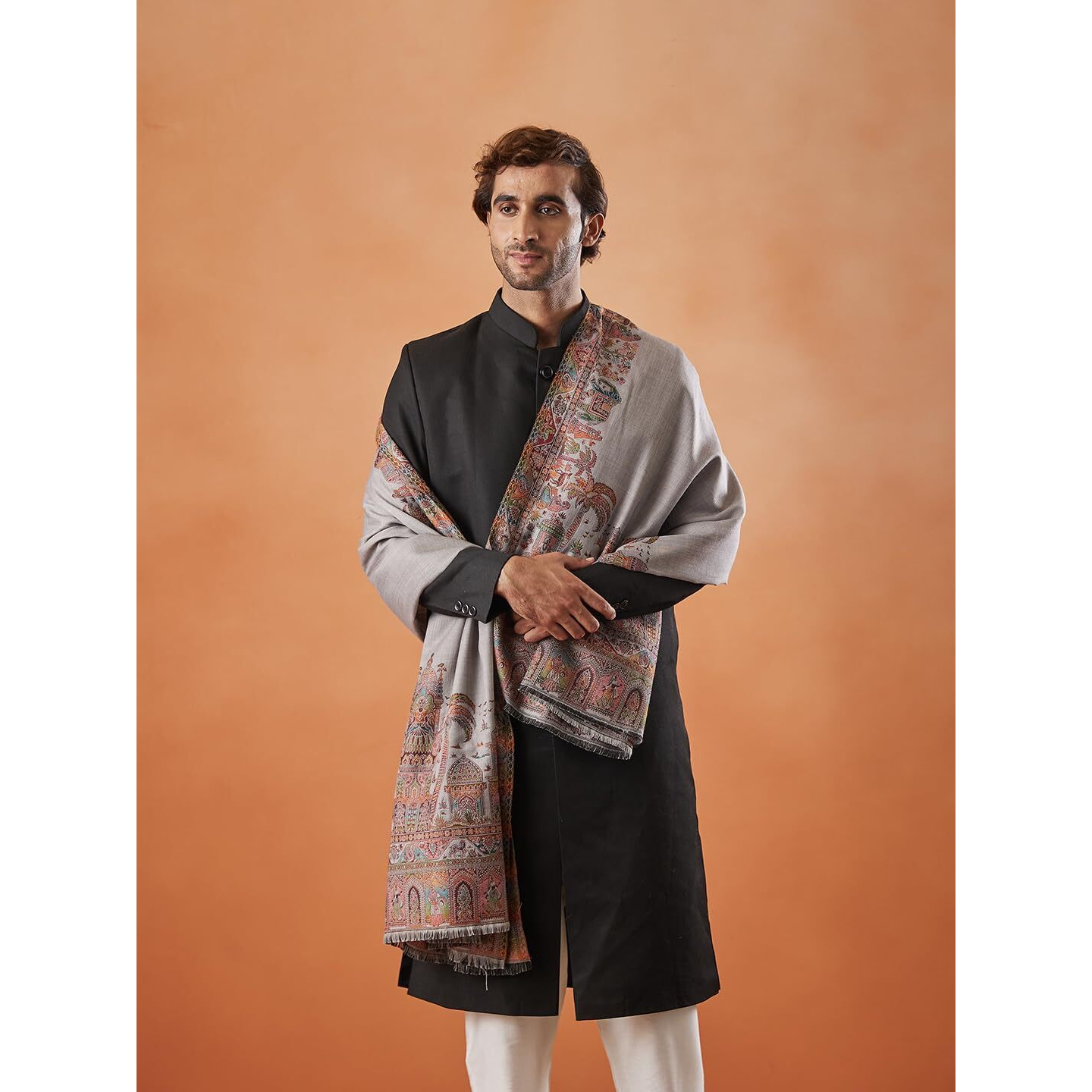 Pashmoda Men Rajwada Kaani Shawl (Size 101X203 Cm)