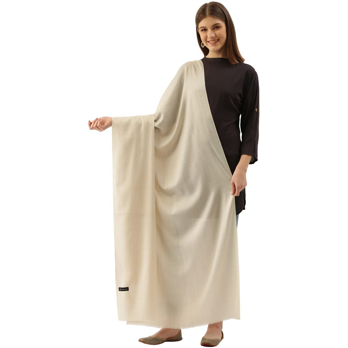 Pashmoda Women Dastaan Solid Shawl (Size  101X203 Cm)