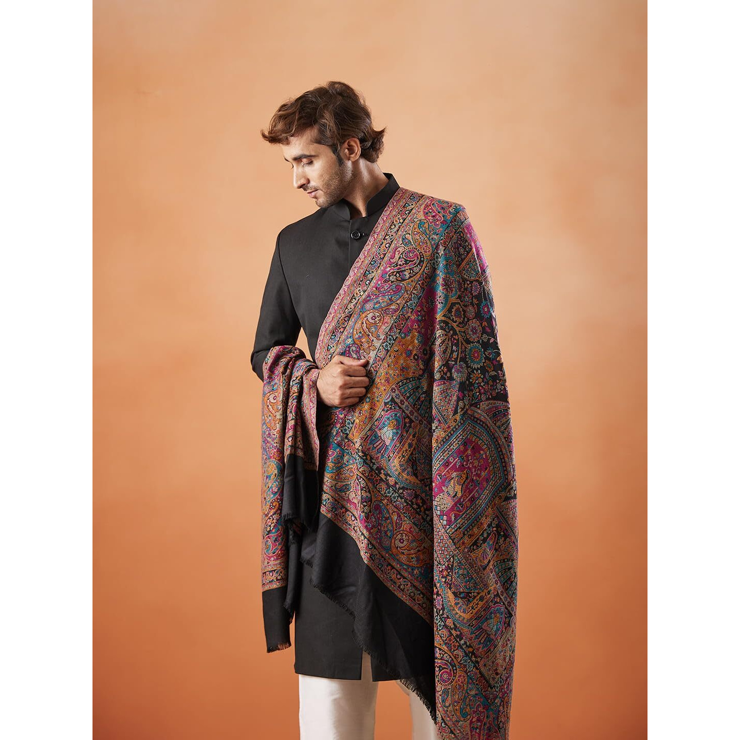 Pashmoda Men Khushnuma Kaani Shawl (Size 101X203 Cm)