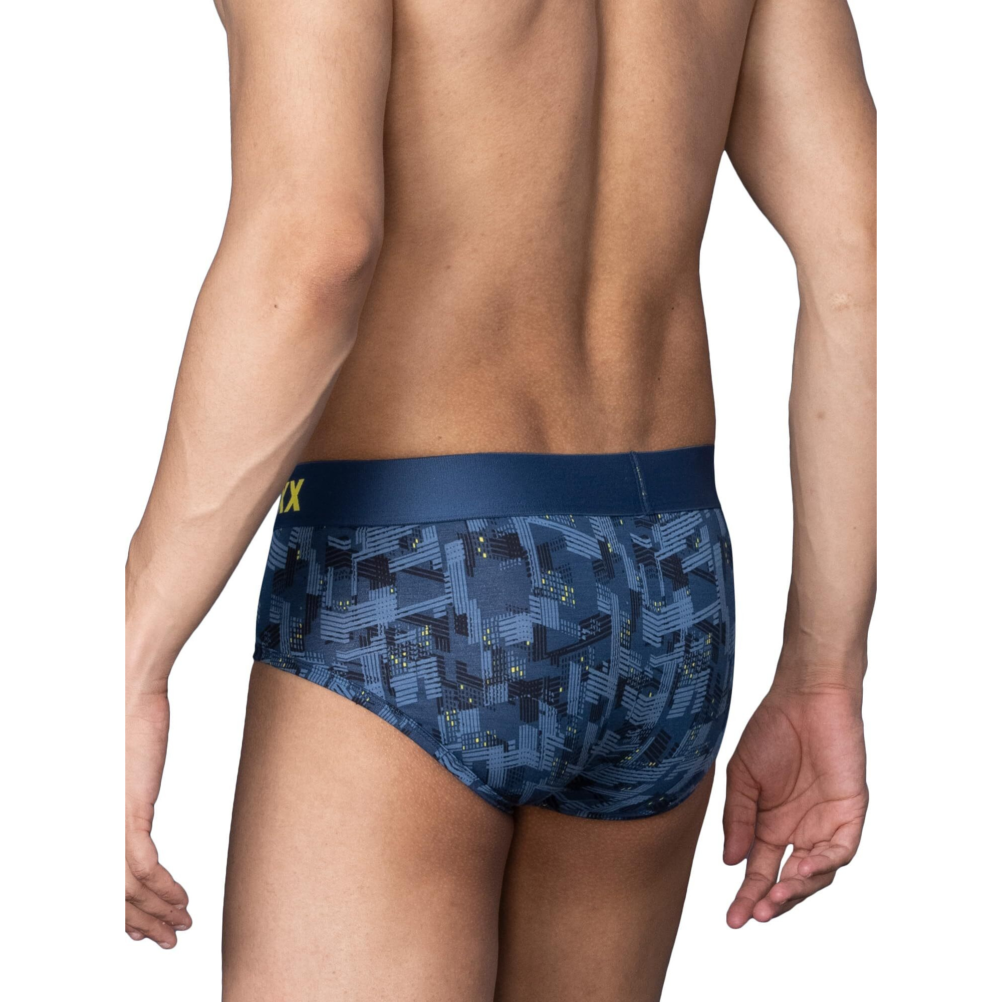 Xyxx Men Micro Modal Brief, Slim Fit, Printed, Pack Of 2, Xybrf2Pckn769Xxl, Map Grey+Cityscape Blue, Xxl