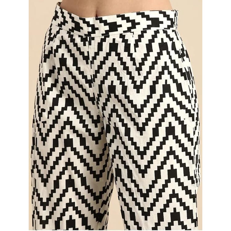 Yashika Floral Regular Printed Cotton Blend Straight Kurta Pant Set-Elegant Ethnic Wear Ensemble Modern Women, Perfect For Any Occasion (Az-Ys-Og-Ks2117-Parent_White