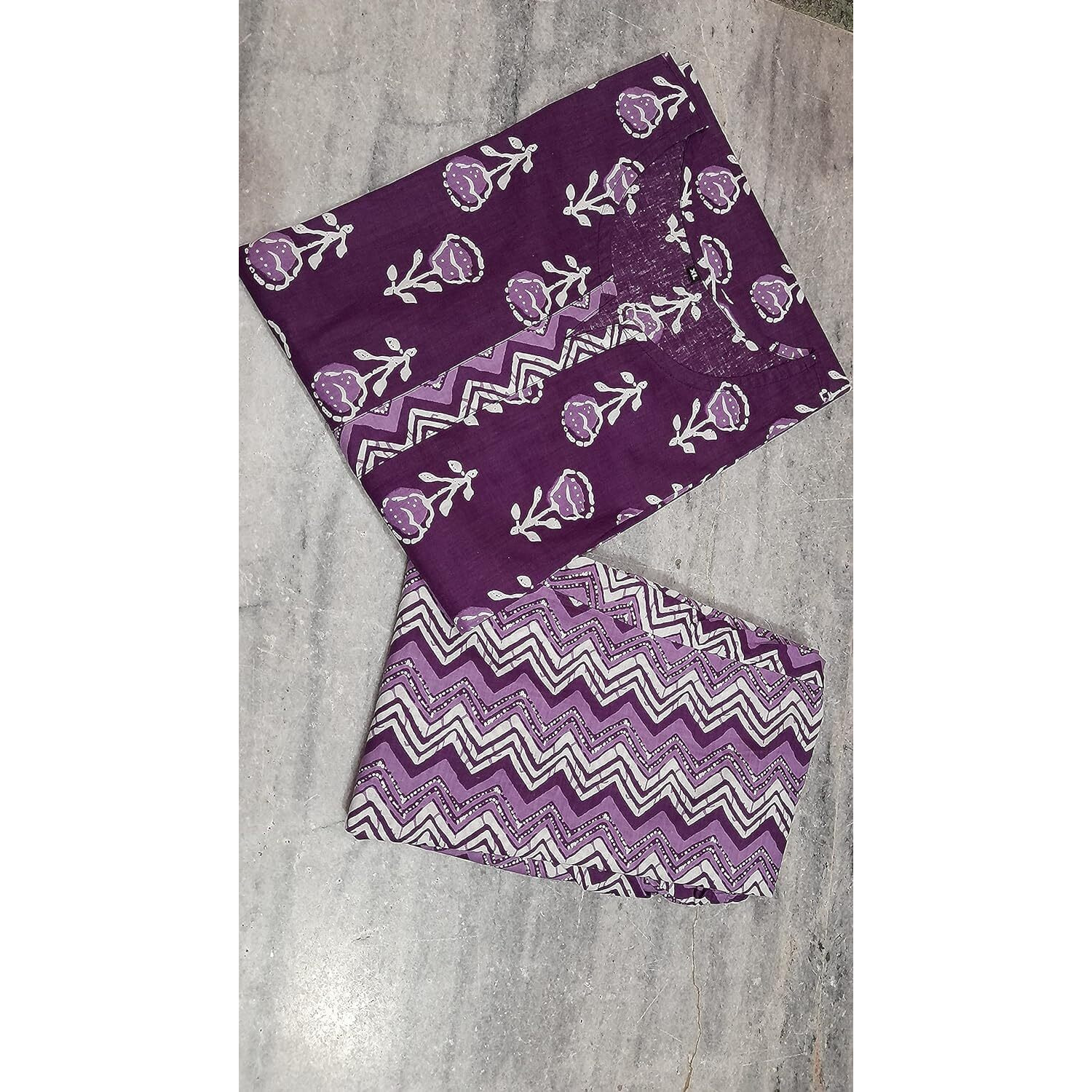 Yashika Floral Regular Printed Cotton Blend Straight Kurta Pant Set-Elegant Ethnic Wear Ensemble Modern Women, Perfect For Any Occasion (Az-Ys-Og-Ks2115-Parent_Wine