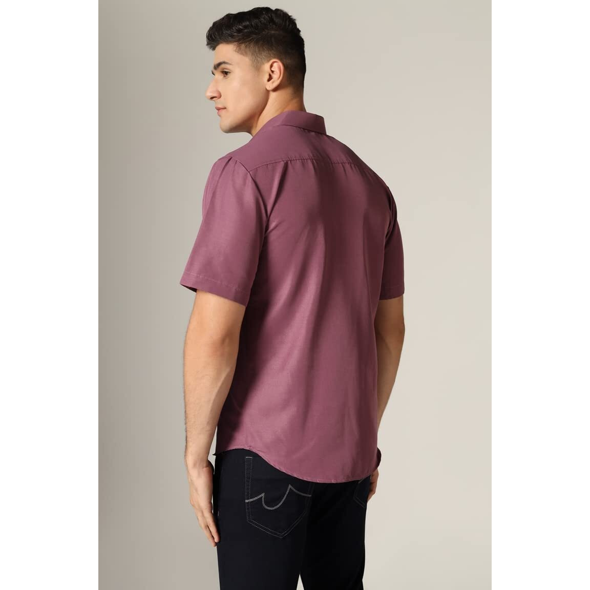 Om Sai Latest Creation Mens Rayon Man Casual Shirt Regular Fit Western (Oslc-Ms-6057_Purple_Xl)