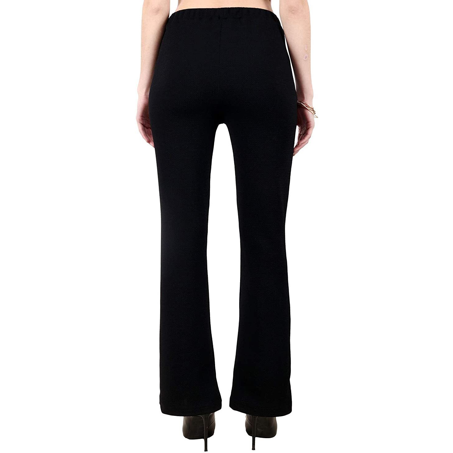 Om Sai Latest Creation Women's Regular Trousers (Oslc-Tr-703-L) Black