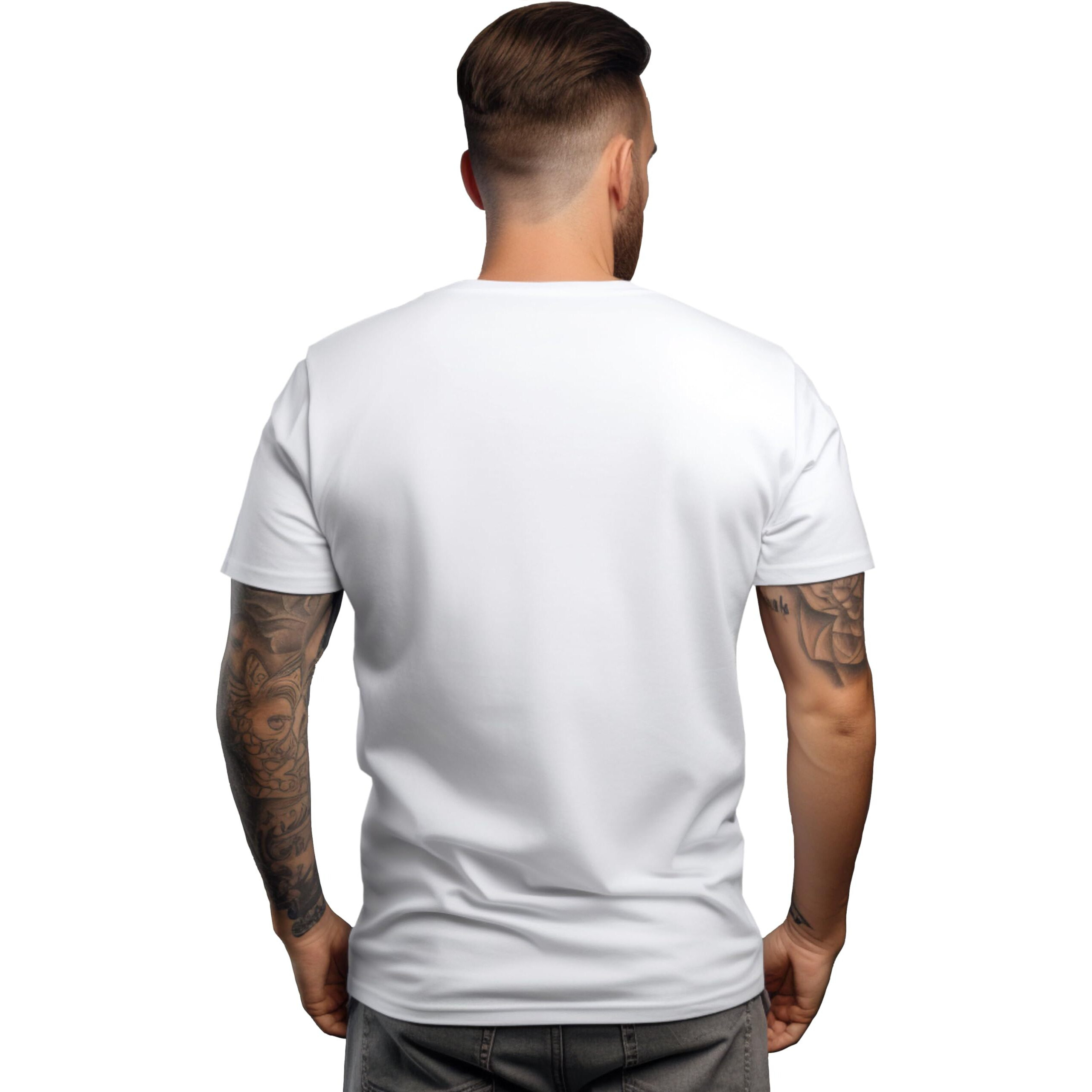 Peppyzone Men's Regular Fit T-Shirt (Pz-Skull458_White