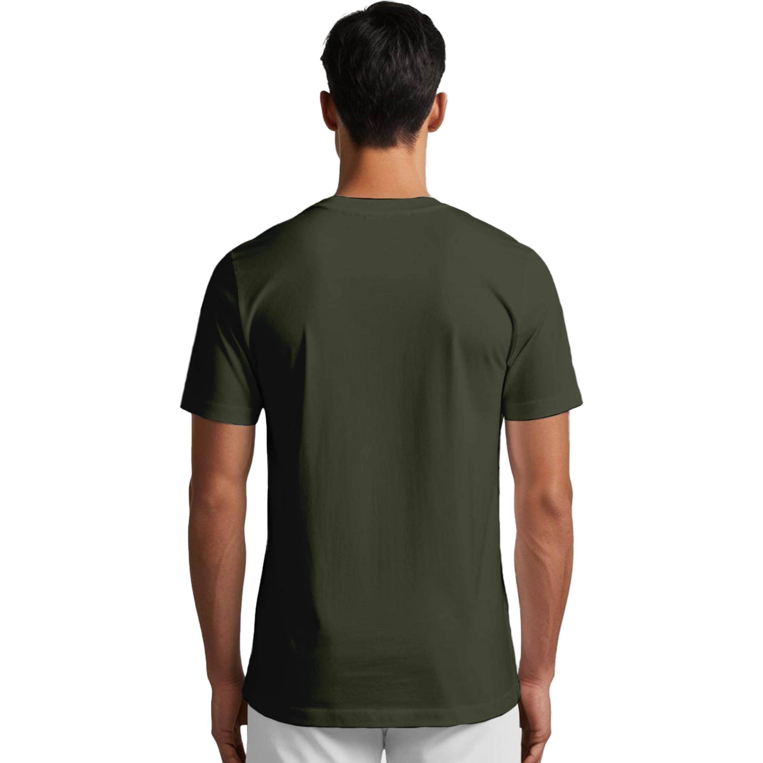 Peppyzone Men's Regular Fit Army Printed Pure Cotton T Shirt For Men (Xl, Olive)