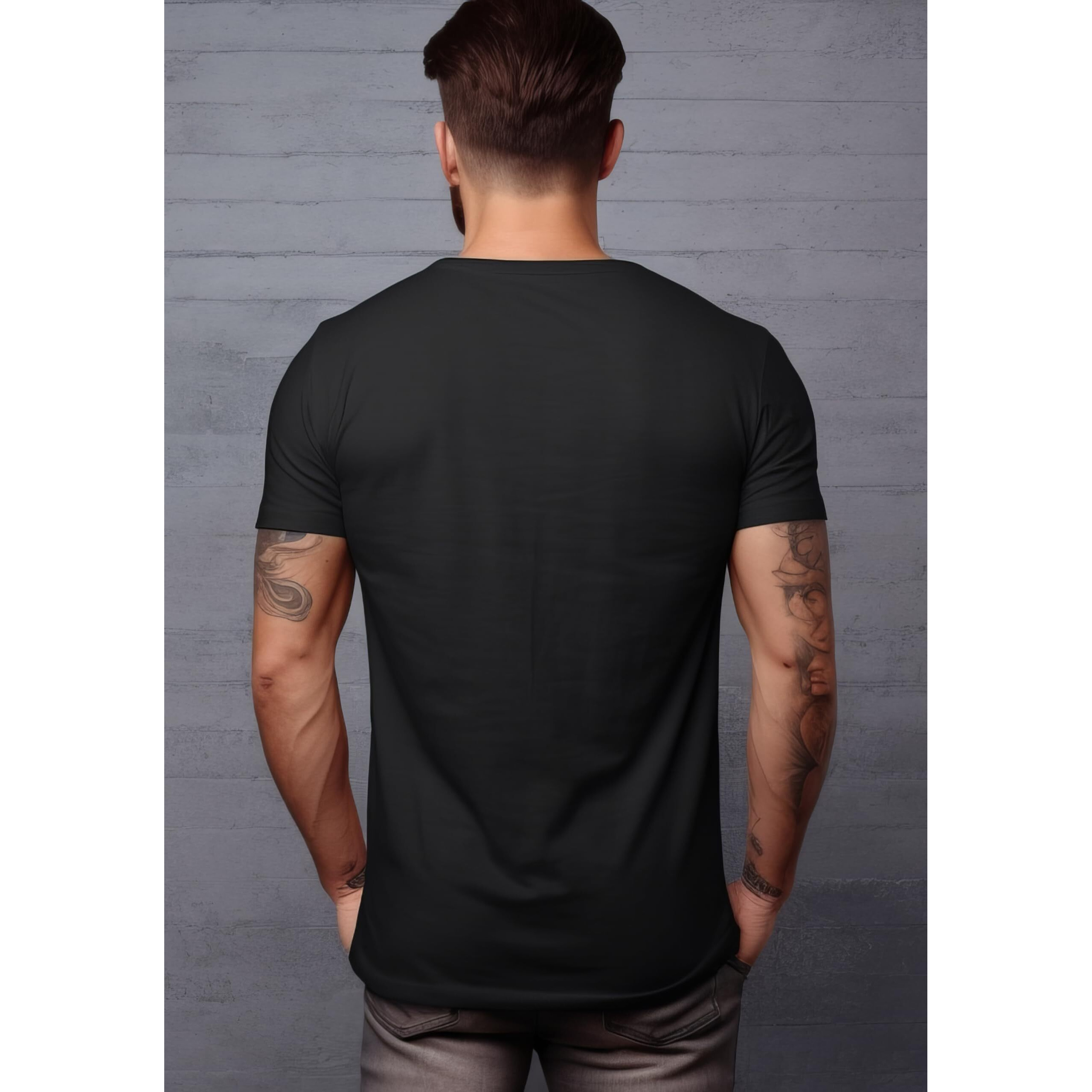 Peppyzone Men's Regular Fit T-Shirt (Pz-Skullrider132_Black4