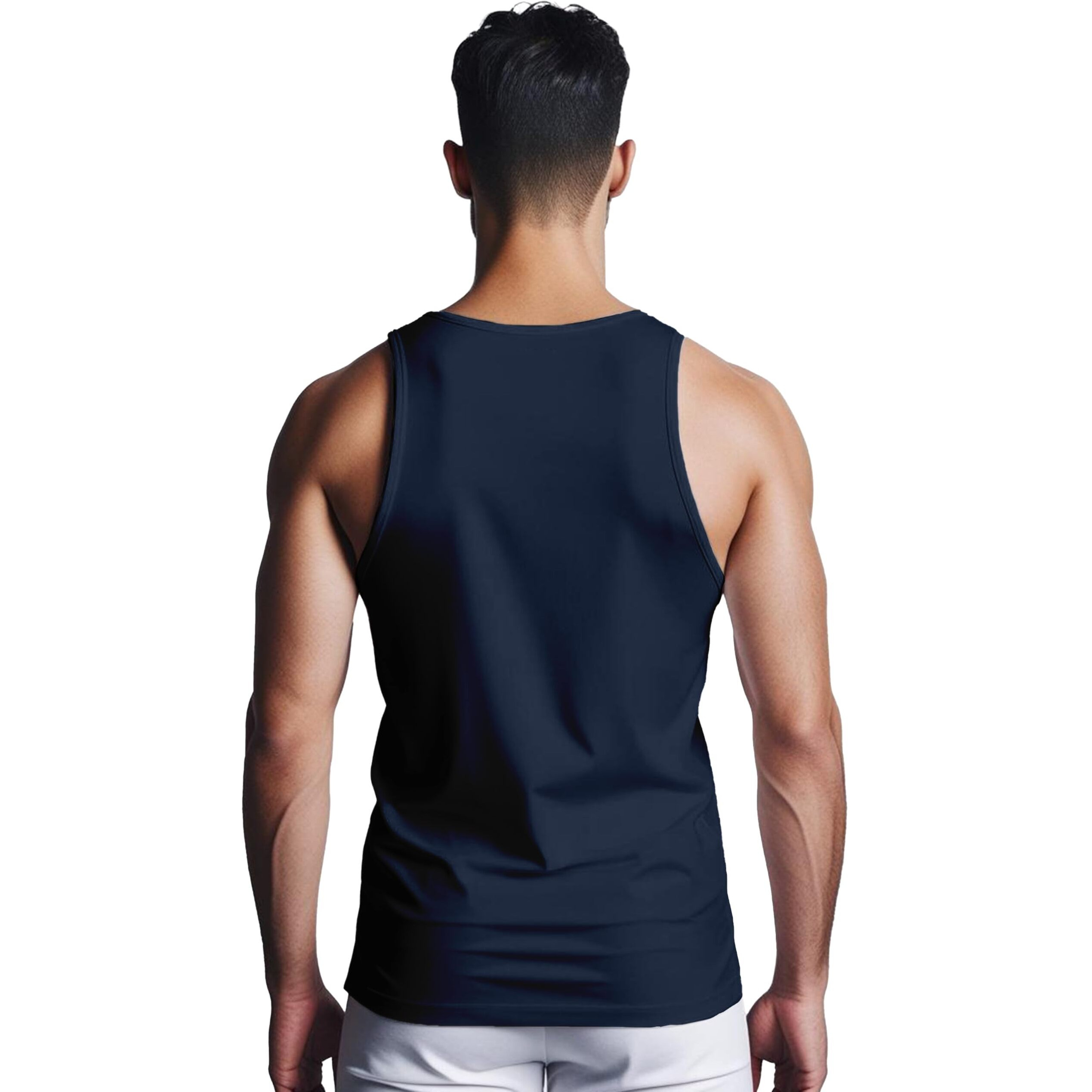 Peppyzone Army Printed 100% Cotton Tank Top Vest For Men (2Xl, Navy Blue3)