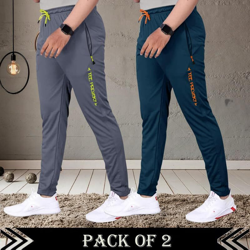Pinkmint Combo Track Pant Set For Men Lycra Soild Suitable For Yoga, Dancing, Running, Regkular Wear