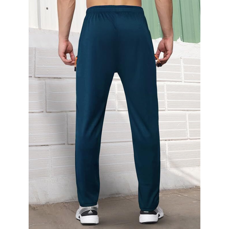 Pinkmint Men's Lycra Track Pant|Sports Regular Fit Track Pant With Two Side Pockets|Boy's Gym Wear L Running Wear (Pak Of 1) Turquoise