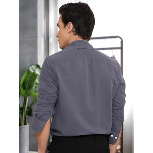 Pinkmint Men Shirt L Cotton Men's Shirt L Long Sleeve Shirt L Formal L Casual Regular Fit Shirt