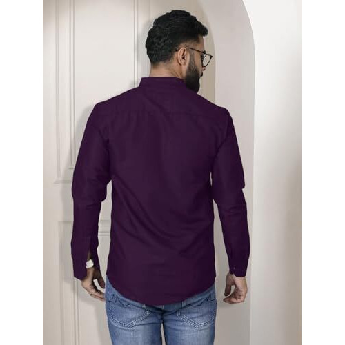Pinkmint Casual Cotton Long Sleeve Shirt For Men Formal Wear Regular Wear