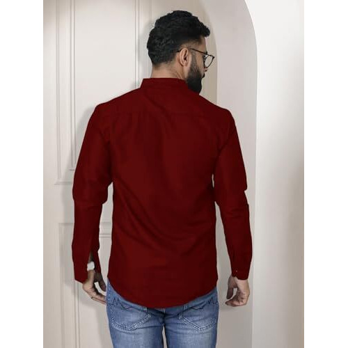 Pinkmint Casual Cotton Long Sleeve Shirt For Men Formal Wear Regular Wear