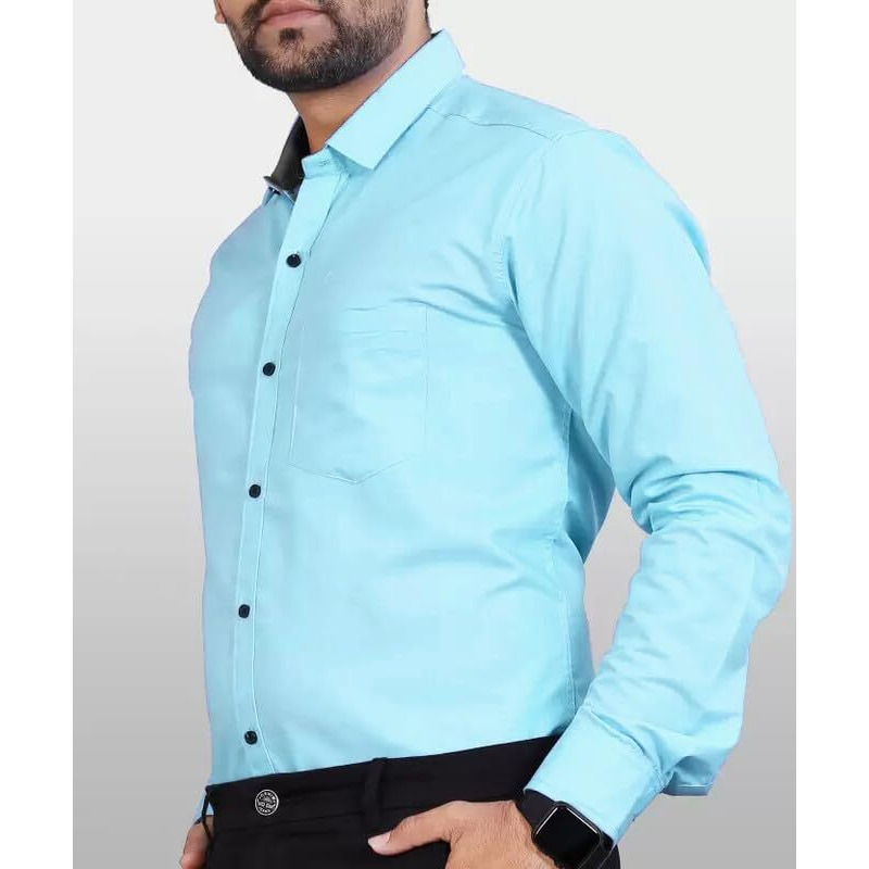 Pinkmint Casual Cotton Long Sleeve Shirt For Men Formal Wear Regular Wear