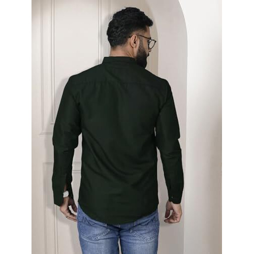 Pinkmint Casual Cotton Long Sleeve Shirt For Men Formal Wear Regular Wear