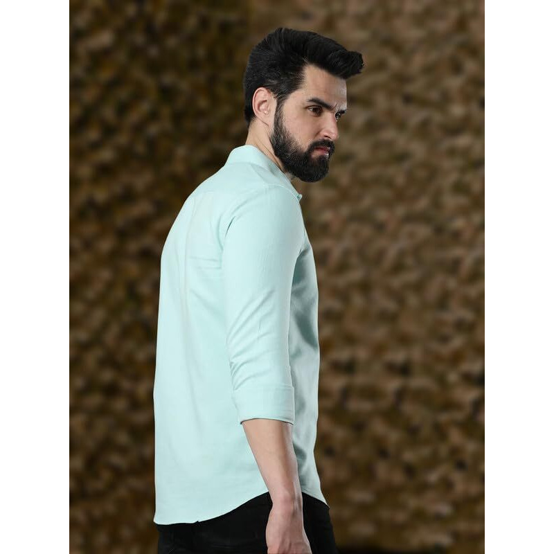 Pinkmint Men's Solid Regular Fit Shirt