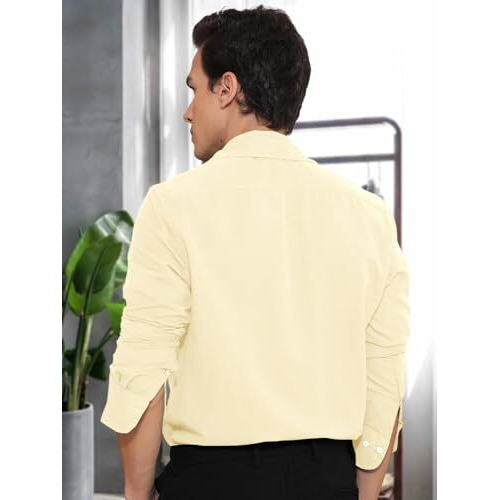 Pinkmint Men Shirt L Cotton Men's Shirt L Long Sleeve Shirt L Formal L Casual Regular Fit Shirt