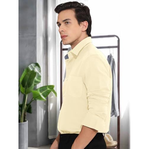 Pinkmint Men Shirt L Cotton Men's Shirt L Long Sleeve Shirt L Formal L Casual Regular Fit Shirt