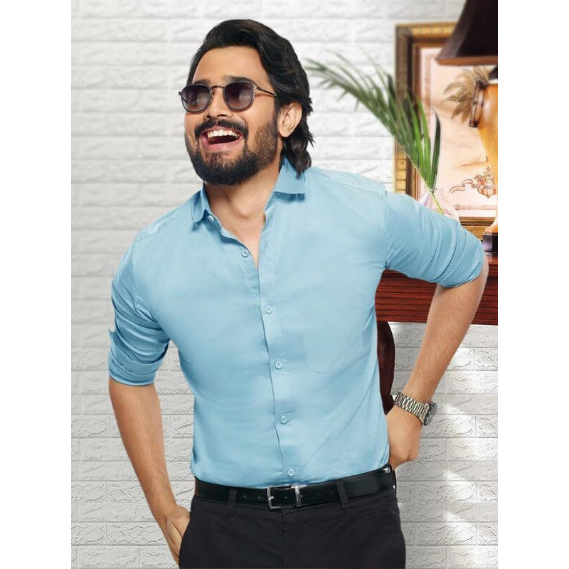 Pinkmint Shirt For Men Ll Cotton Blend Casual Shirt Ll Long Sleeve Formal Men's Shirt Ll Regular Fir Shirt (Pack Of 3)