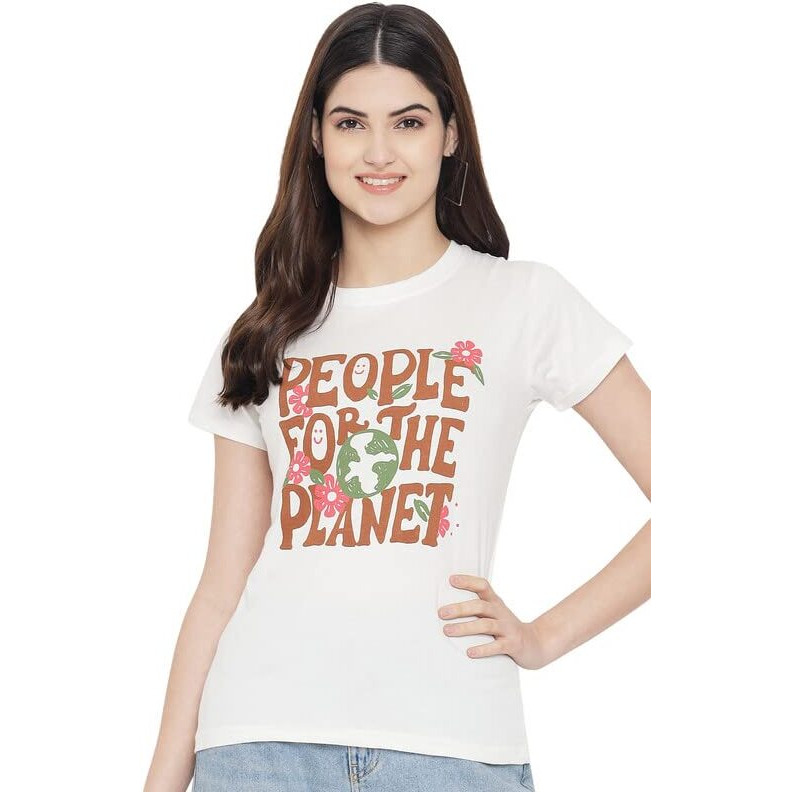 Preneum Round Neck Printed Color11 Cotton Tshirt For Pack Of 3 For Women, Multicolor, Xl