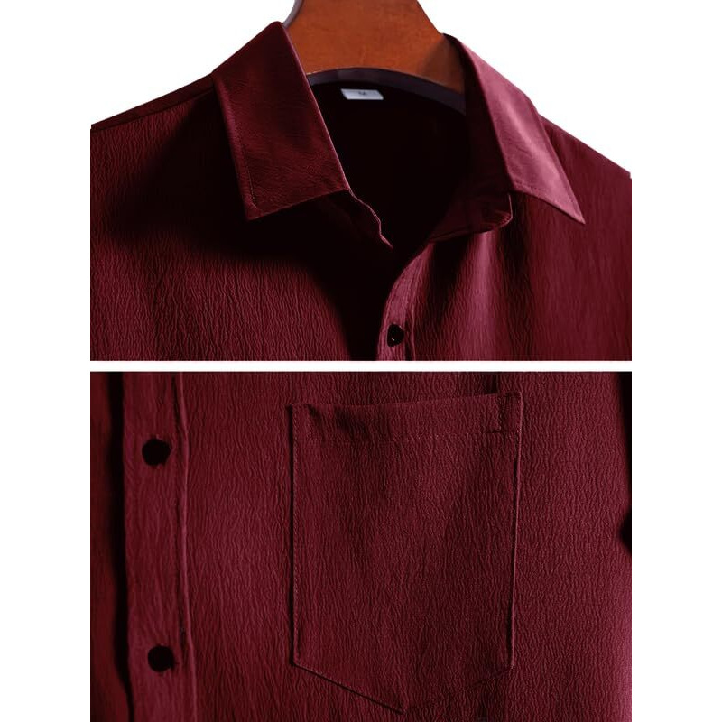 Pinkmint Shirt For Men Stylish Popcorn Textured Shirt & Regular Fit Casual Shirt L Boys Shirt's L Event Shirt