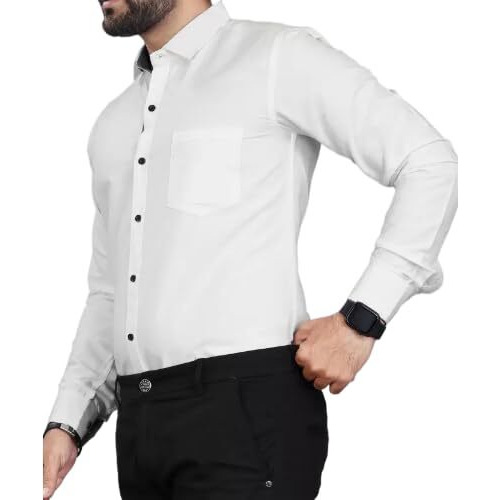 Pinkmint Casual Cotton Long Sleeve Shirt For Men Formal Wear Regular Wear