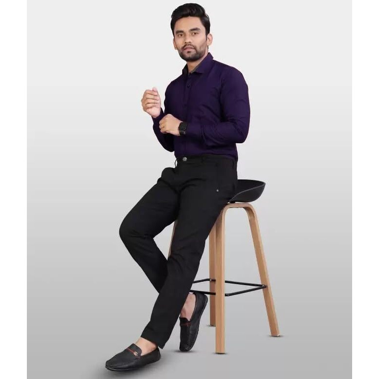 Pinkmint Casual Cotton Long Sleeve Shirt For Men Formal Wear Regular Wear