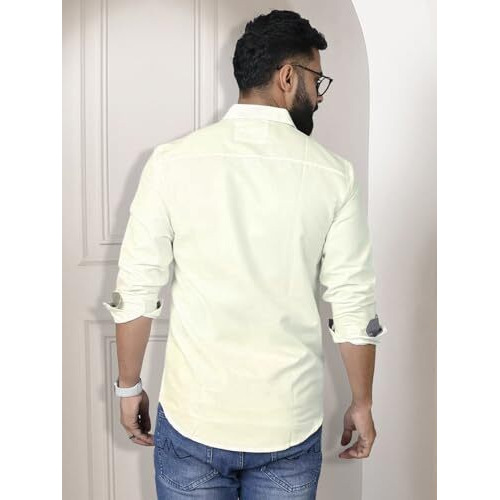 Pinkmint Casual Cotton Long Sleeve Shirt For Men Formal Wear Regular Wear