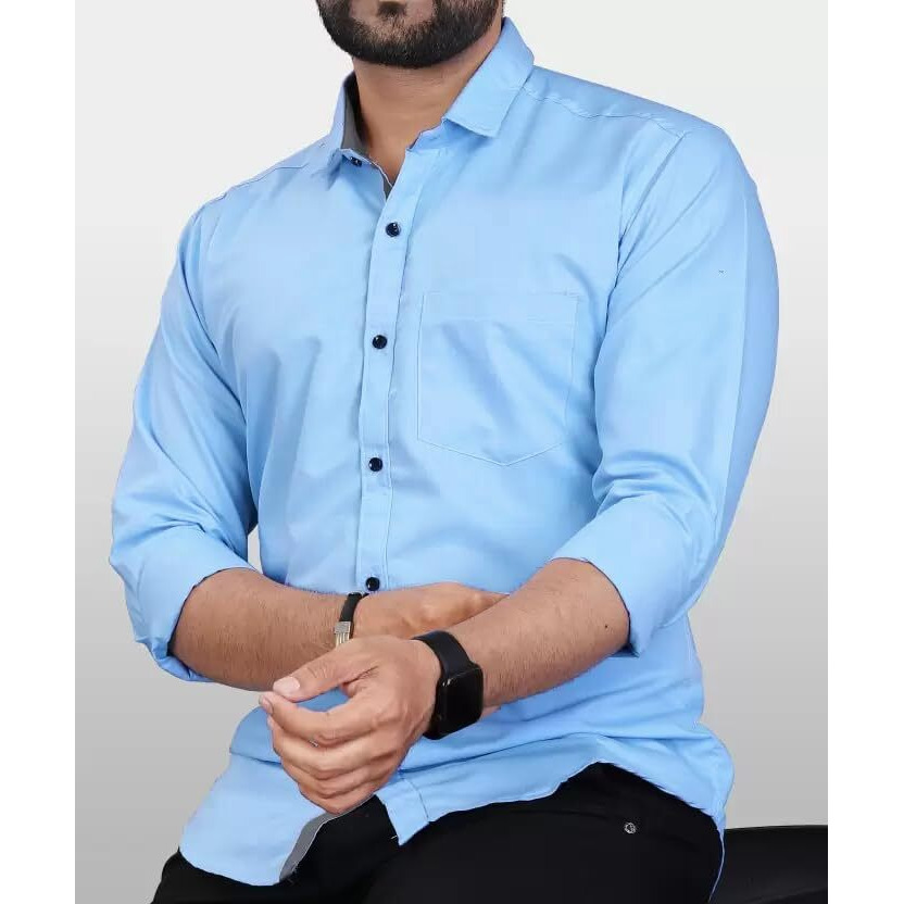 Pinkmint Casual Cotton Long Sleeve Shirt For Men Formal Wear Regular Wear