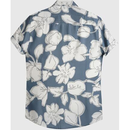 Rytras Men's Printed Regular Fit Shirt(Rytshrt01,Blue,Xxl)