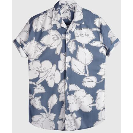 Rytras Men's Printed Regular Fit Shirt(Rytshrt01,Blue,Xxl)