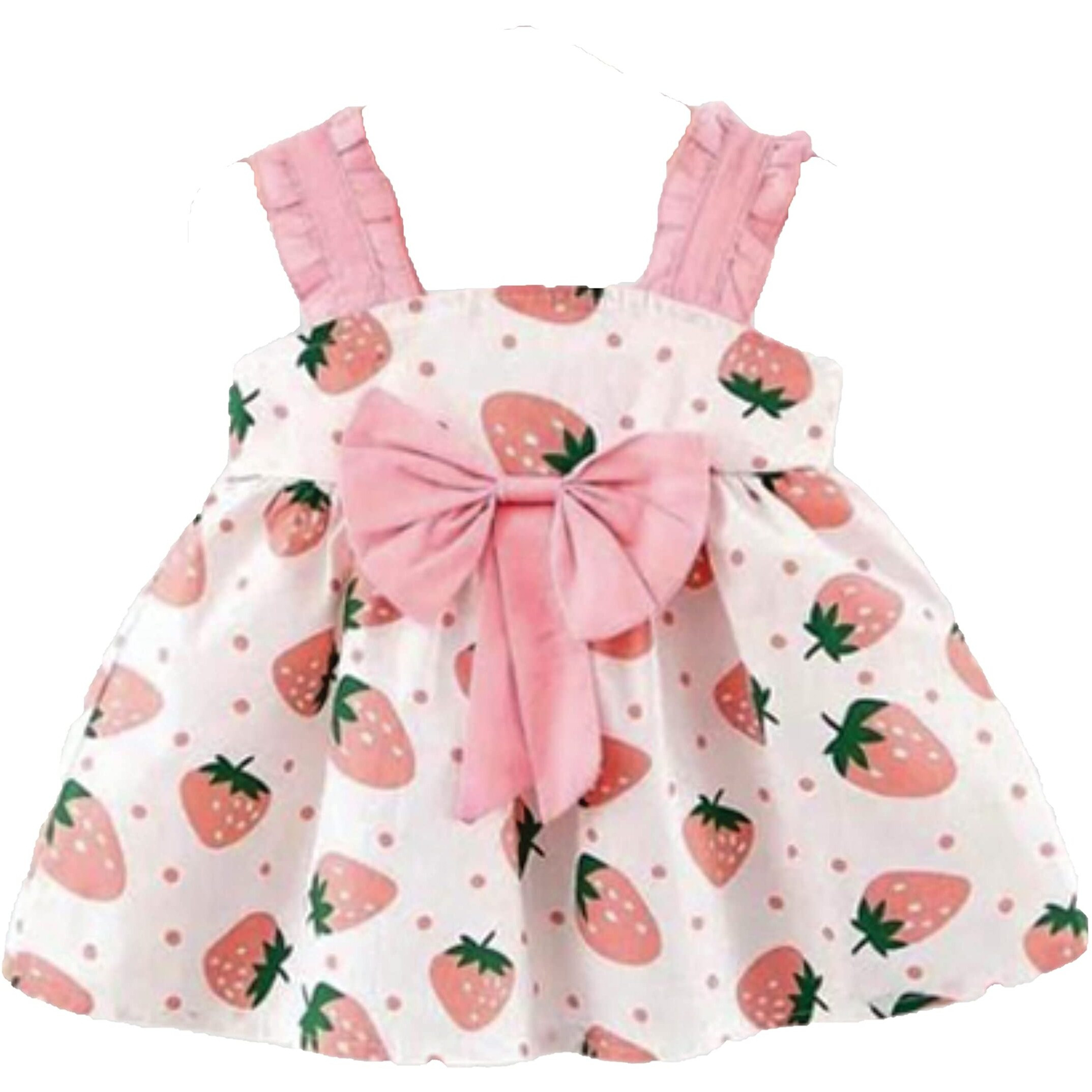 Pujia Mills Baby Outfits Girls Toddler Princess Strawberry Skirt Dress (Bgd 70-1-2)