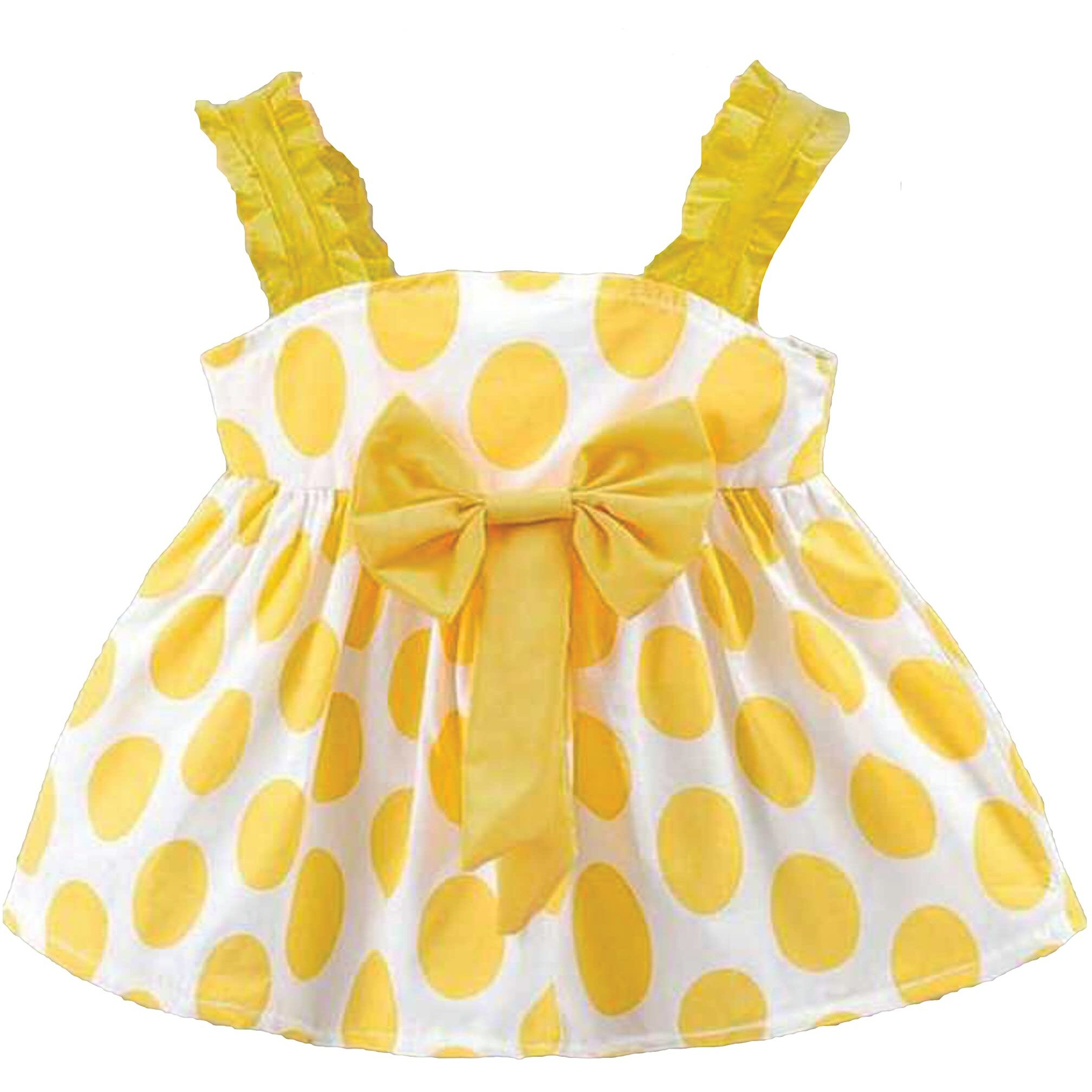 Pujia Mills Baby Outfits Girls Toddler Princess Polka Skirt Dress (Bgd 27-1-2) White