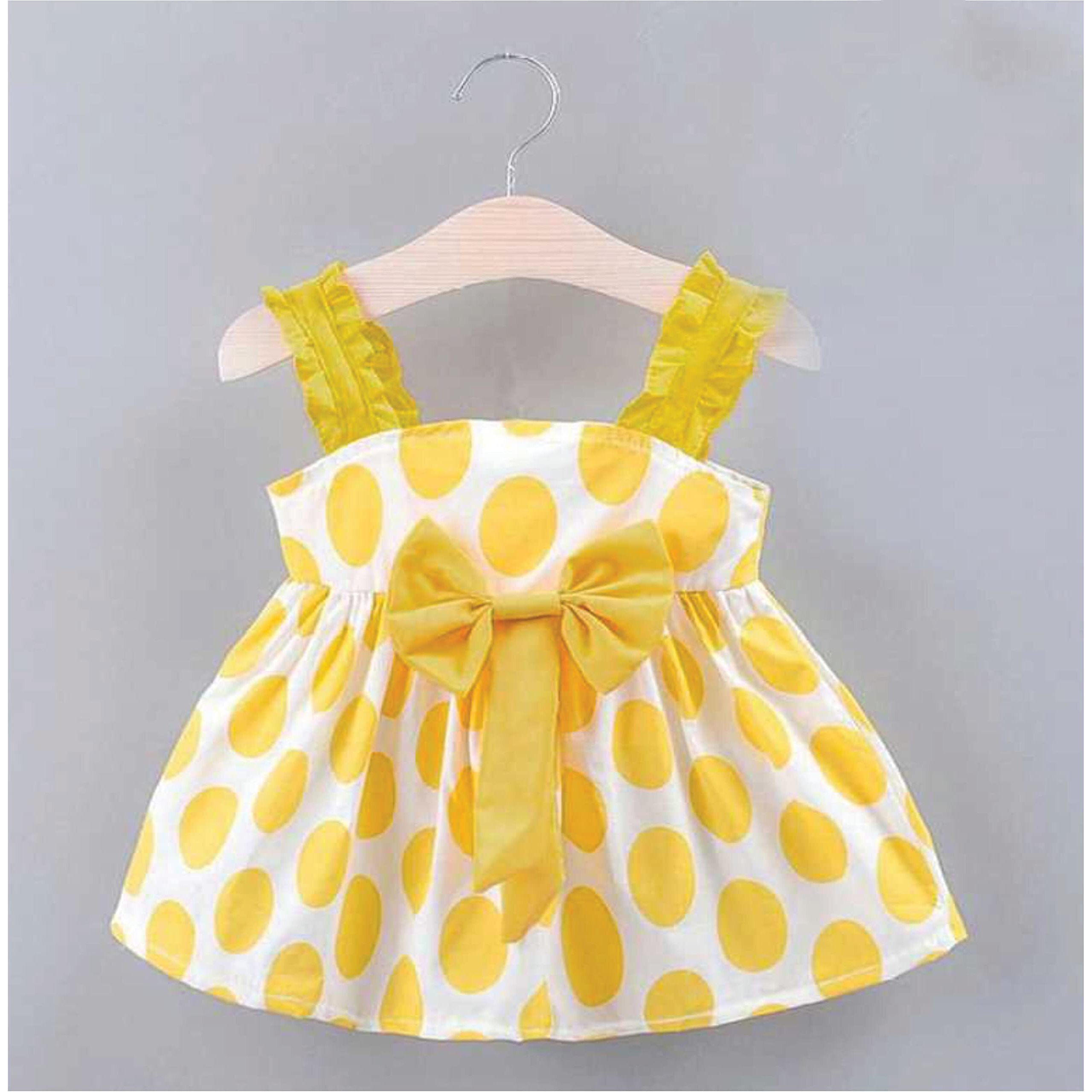 Pujia Mills Baby Outfits Girls Toddler Princess Polka Skirt Dress (Bgd 27-1-2) White