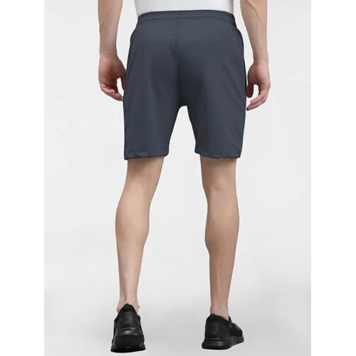 Selvia Men's Knitted Lycra Full Elastic Active Stretchable Shorts (566Tk7742N-S_Dark Grey)