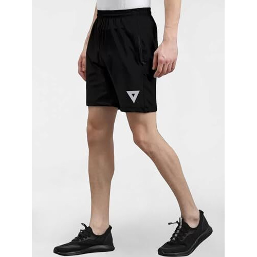Selvia Men's Knitted Lycra Full Elastic Active Stretchable Shorts (566Tk7744N-Xl_Black)