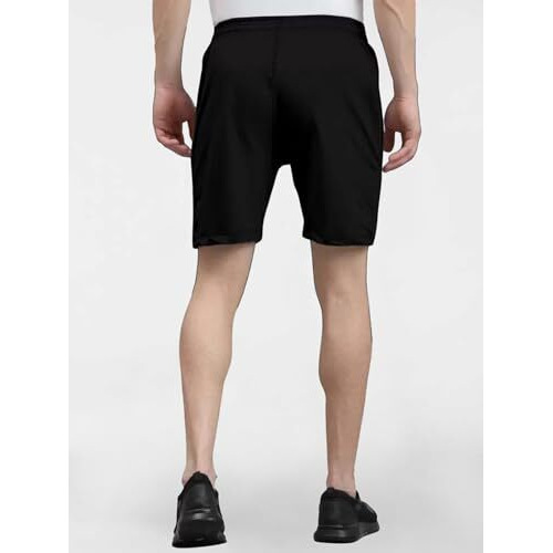 Selvia Men's Knitted Lycra Full Elastic Active Stretchable Shorts (566Tk7744N-Xl_Black)