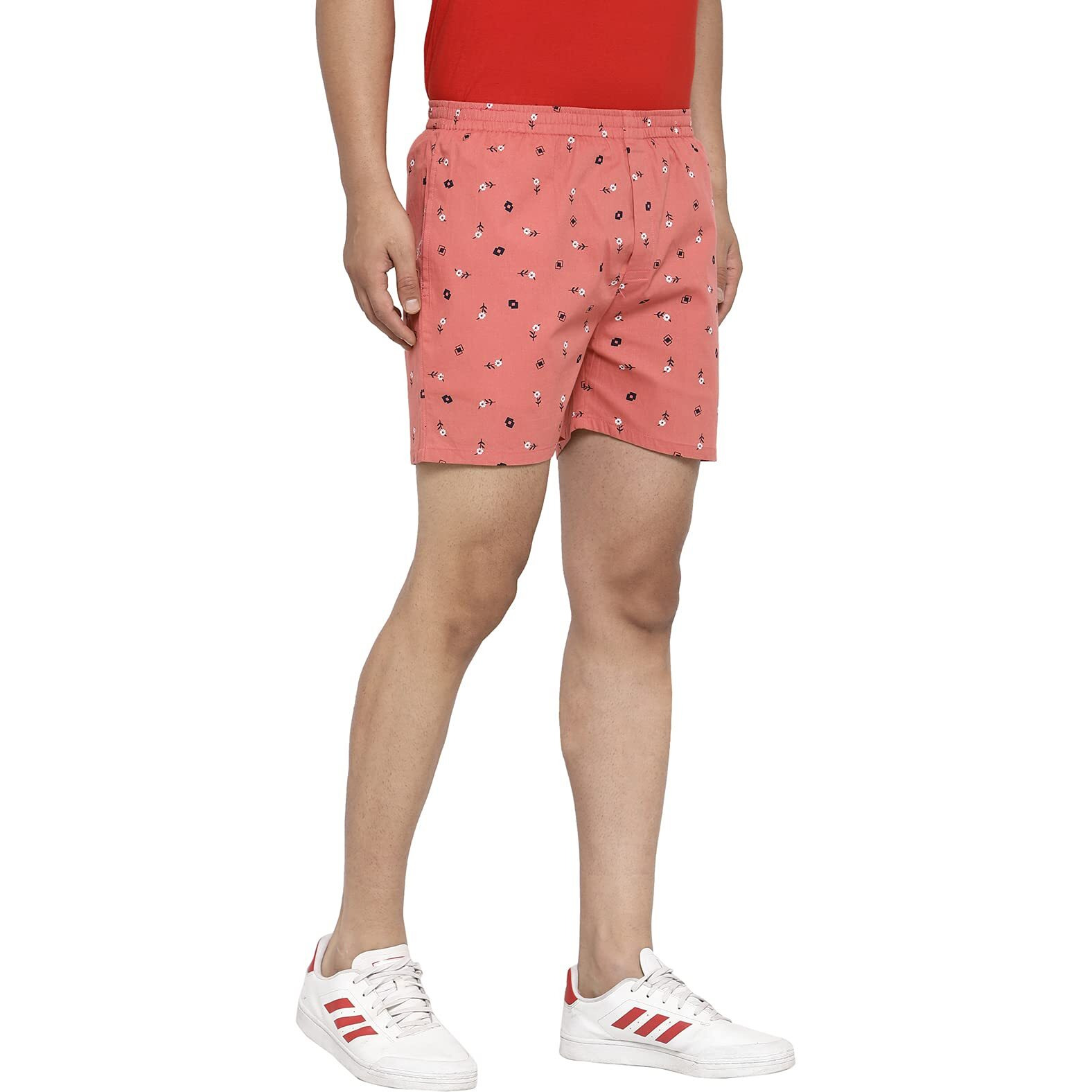 Selvia Men's Regular Shorts (206Tkn104-S_Pink_S)
