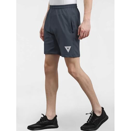Selvia Men's Knitted Lycra Full Elastic Active Stretchable Shorts (566Tk7745N-S_Dark Grey)