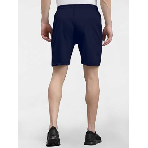 Selvia Men's Knitted Lycra Full Elastic Active Stretchable Shorts (566Tk7743N-S_Blue)