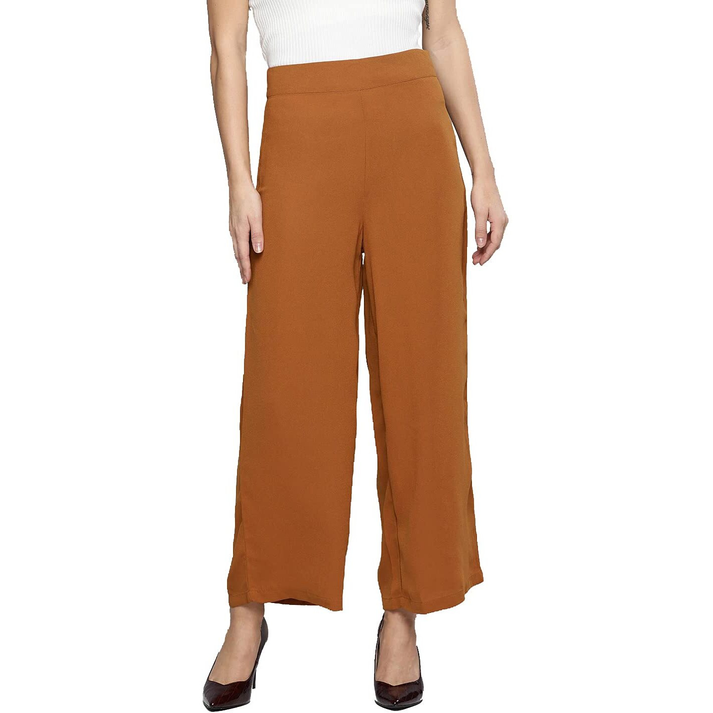 Rare Women's Regular Casual Pants (Ep2955_Tan_L)