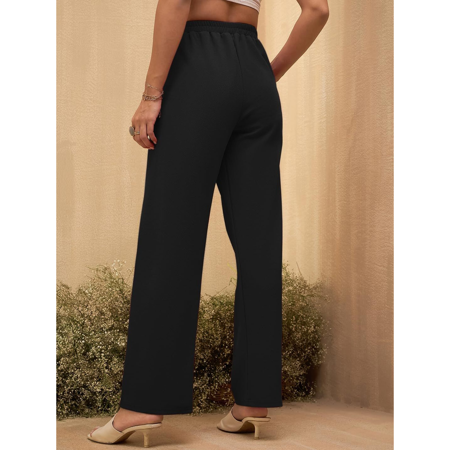 Rare Women Black Colour Solid Regular Trousers (Ep8140_Black_Xl)