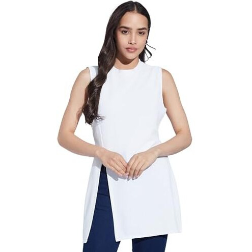 Selvia Women's Solid Regular Fit T-Shirt (767Tk11941N-Xl_White