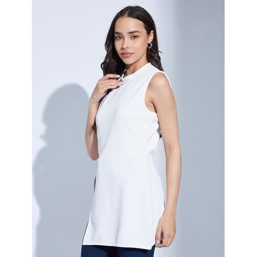 Selvia Women's Solid Regular Fit T-Shirt (767Tk11941N-Xl_White