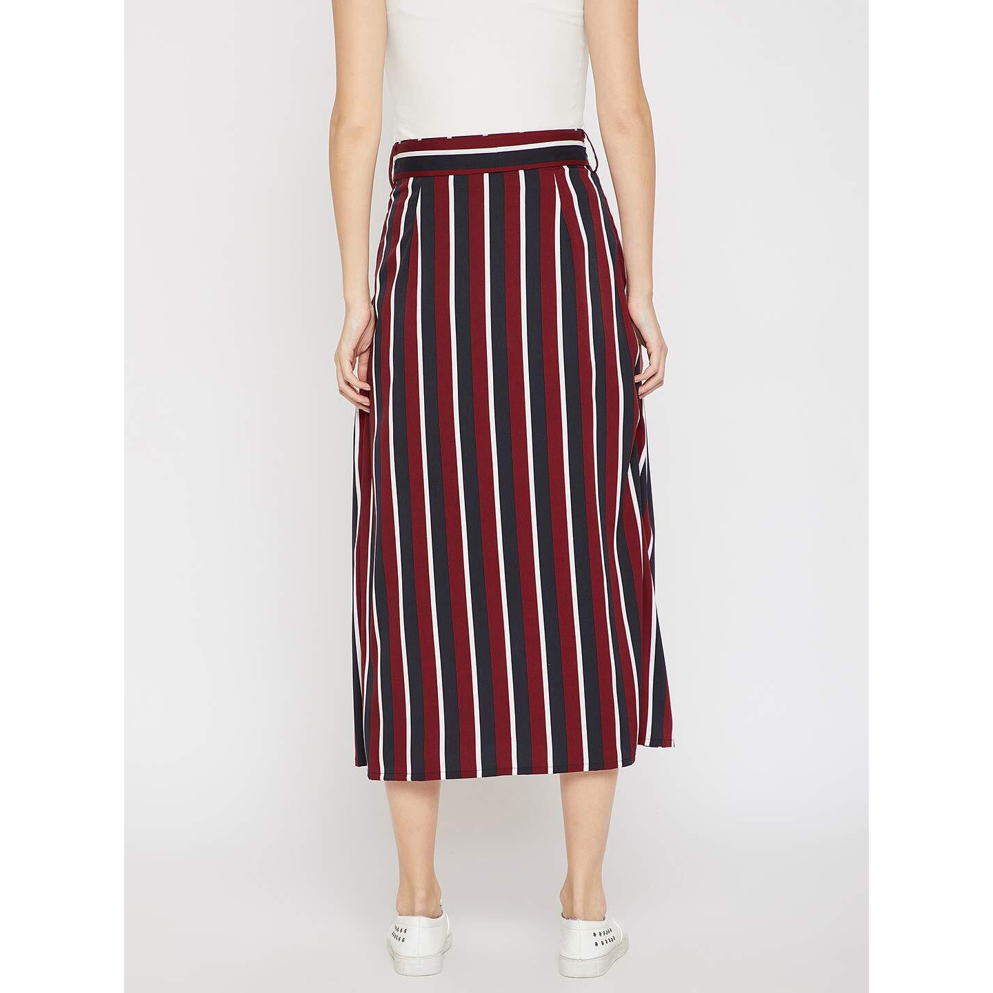 Rare Women A-Line Skirt, Maroon, M