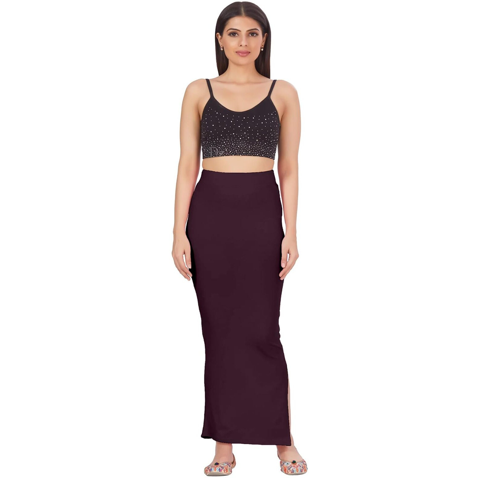 Selvia Spandex Western Skirt Wine