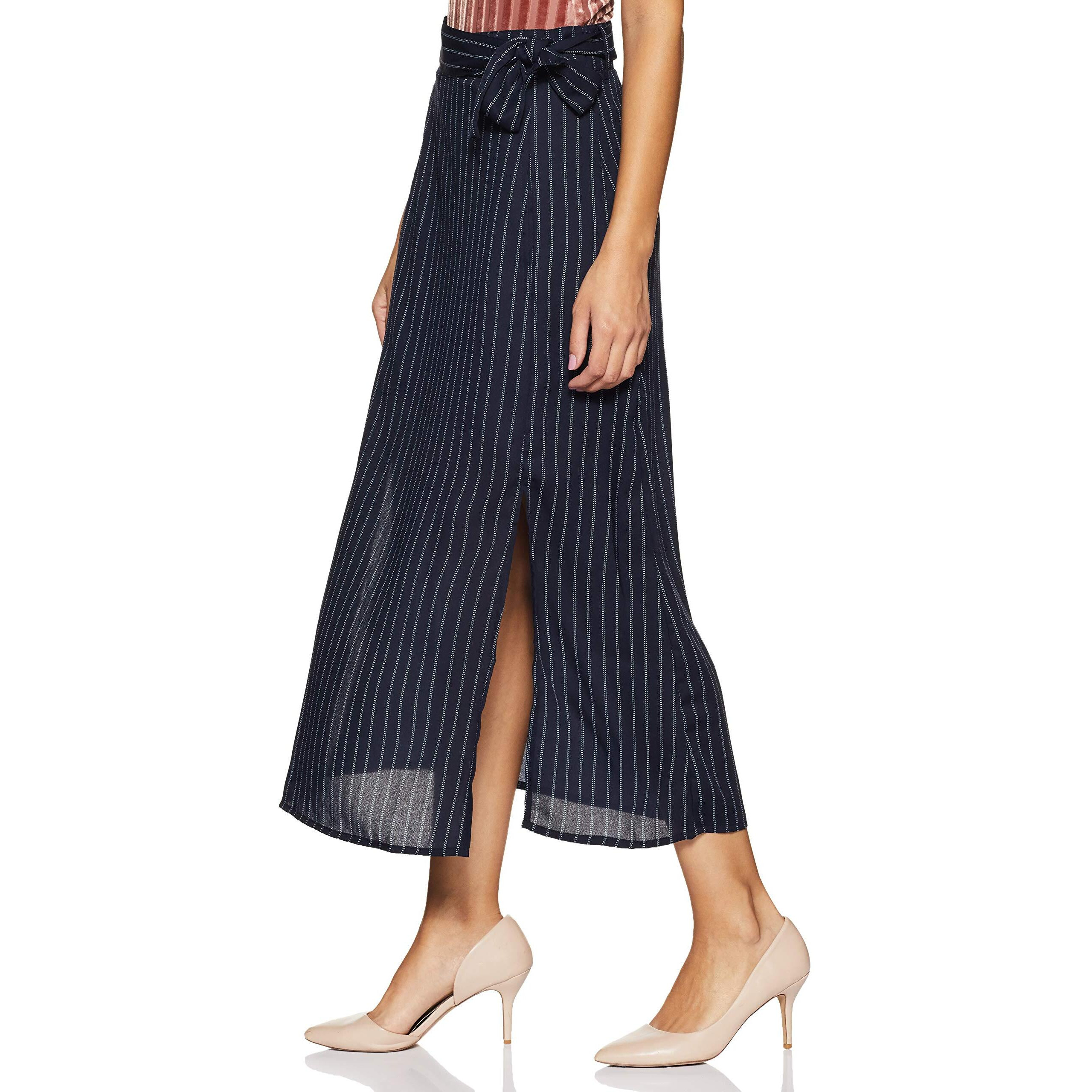 Rare Women A-Line Skirt, Navy Blue, S