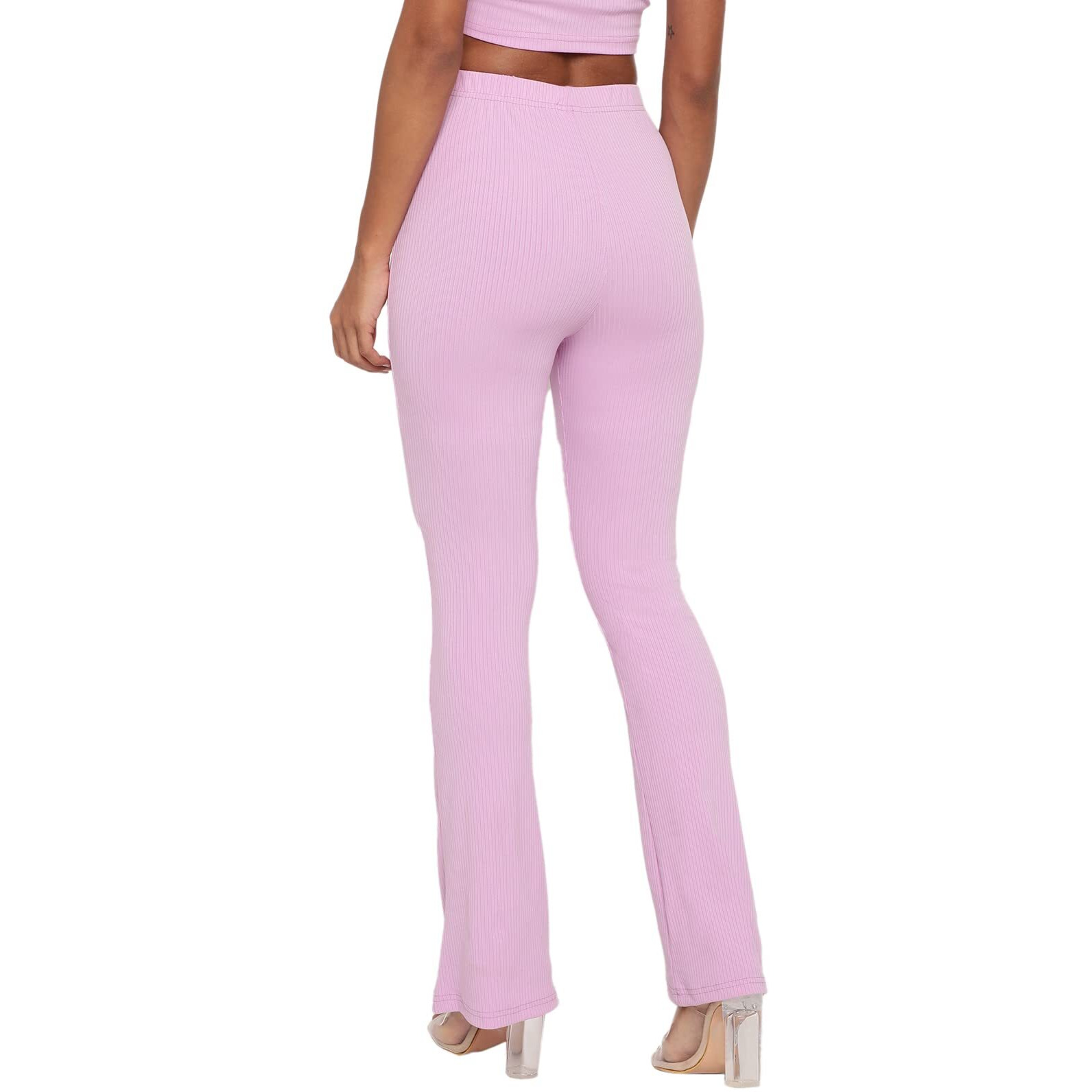 Shasmi Light Purple Lightweight Stretchable Yoga Pants Boot-Cut Regular Fit Trouser Pant (57 Pant Light Purple Xl)