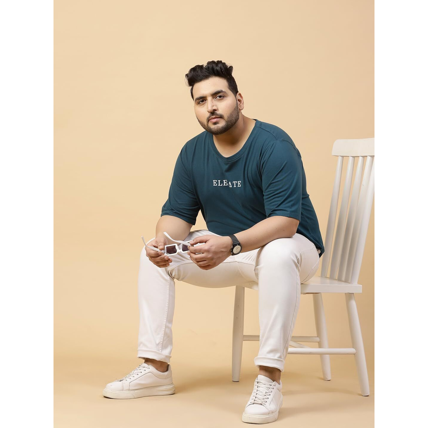 Rigo Printed Oversized T-Shirts | Plus Size Oversized Tees For Men | Drop Shoulder T-Shirt For Men Teal