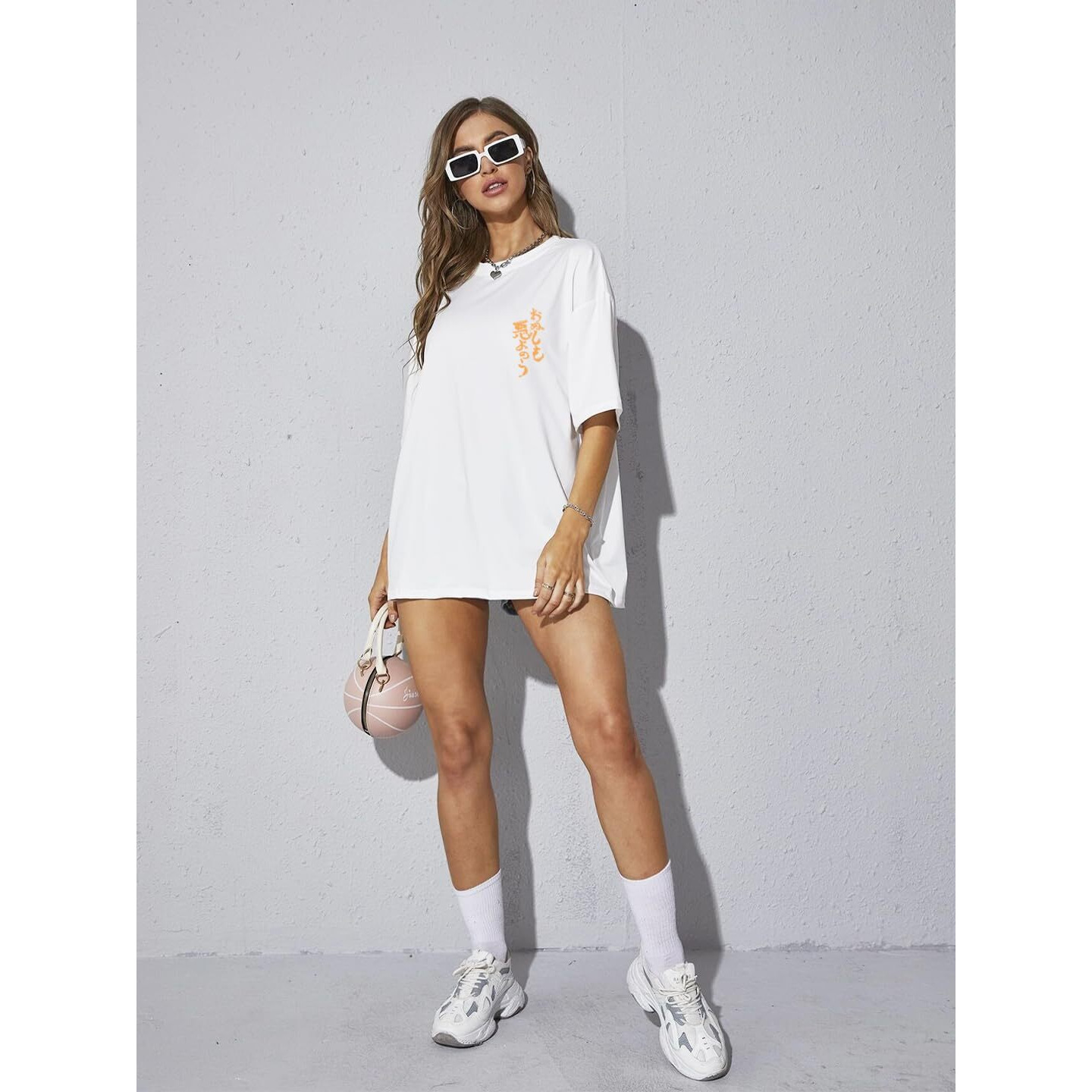 Rigo Back Printed Half Sleeves Round Neck Oversized T-Shirt For Women | Drop Shoulder T-Shirt | Loose Baggy Fit T-Shirt For Women/Girls